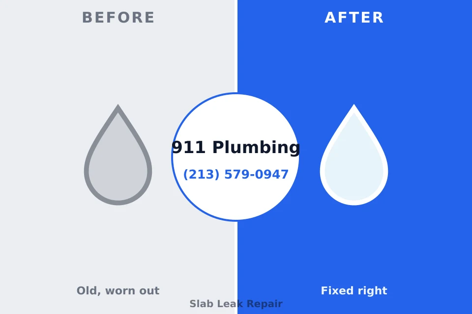 Before and after: plumbing repair Lionville, PA